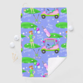 Serviette De Golf Joyeux anniversaire sur le thème du golf féminin (En situation)