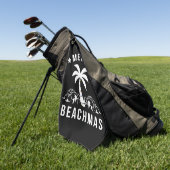 Serviette De Golf Joyeux Beachmas Palm Tree Beach Noël (Vert)