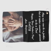 Serviette De Golf Joyeux devis de première Fête des pères et photo p (Horizontal)