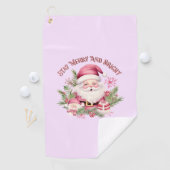 Serviette De Golf Joyeux et lumineux - Père Noël rose (En situation)