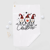 Serviette De Golf joyeux gnomes de noël (En situation)