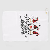 Serviette De Golf joyeux gnomes de noël (Horizontal)