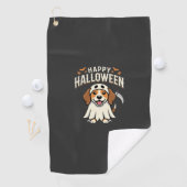 Serviette De Golf Joyeux Halloween Beagle Chien Design_1 (En situation)