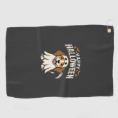 Serviette De Golf Joyeux Halloween Beagle Chien Design_1 (Horizontal)