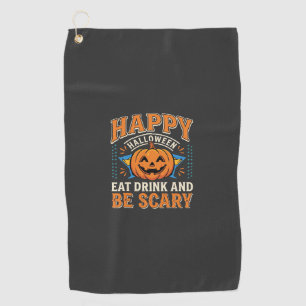 Serviette De Golf Joyeux Halloween Citrouille Manger Boire Être Effr