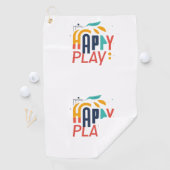 Serviette De Golf Joyeux Jouer Rouge (En situation)