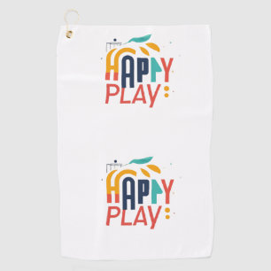 Serviette De Golf Joyeux Jouer Rouge