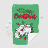 Serviette De Golf Joyeux Noël 2020 - Édition Papier Toilet (En situation)