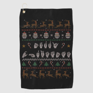 Serviette De Golf Joyeux Noël - ASL American Sign Language II