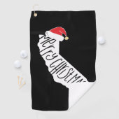 Serviette De Golf Joyeux Noël en Californie (En situation)