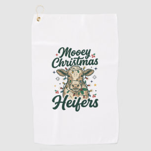 Serviette De Golf Joyeux Noël Génisses Vaches Drôles Noël Design