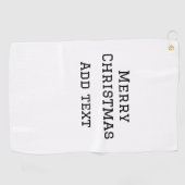 Serviette De Golf Joyeux Noël simple minimum ajouter nom modèle de t (Horizontal)