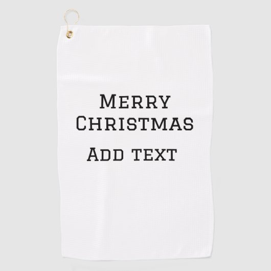 Serviette De Golf Joyeux Noël simple minimum ajouter nom modèle de t (Devant)