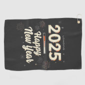 Serviette De Golf Joyeux Nouvel An 2025 Famille correspondant (Horizontal)