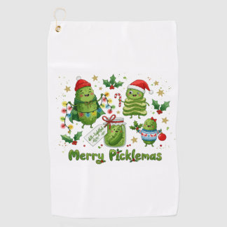 Serviette De Golf Joyeux Picklemas Personnages de Pickle Noël