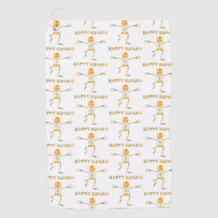 Serviette De Golf Joyeux squelette humain céramique