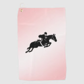 Serviette De Golf Jumper rose équestre (Devant)