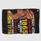 Serviette De Golf Juneteenth Parce que mes ancêtres n'étaient pas li (Horizontal)