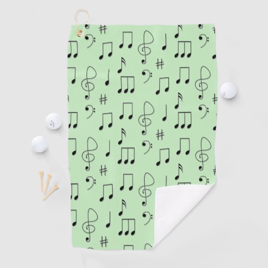 Serviette De Golf Juste noté vert (En situation)