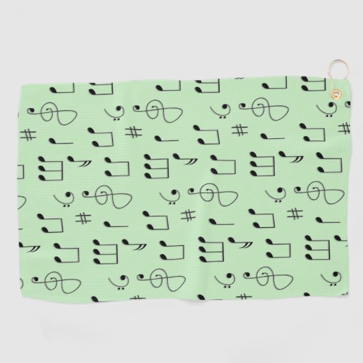 Serviette De Golf Juste noté vert (Horizontal)