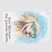 Serviette De Golf Juste Rocking Les Années D'Or Drôle Pun Retraite (Horizontal)