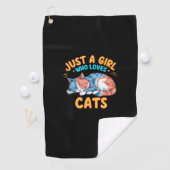 Serviette De Golf Juste Une Fille Qui Aime Les Chats Cute Kitty Aîné (En situation)