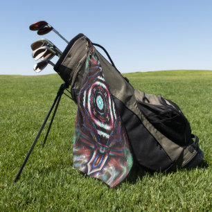 Serviette De Golf Kaléidoscope brun rustique boisé avec détails ment
