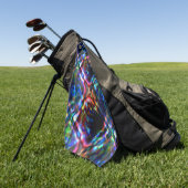 Serviette De Golf Kaléidoscope carré clinquant aux tons néons (Vert)