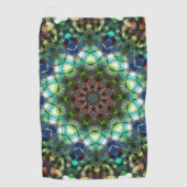 Serviette De Golf Kaléidoscope circulaire sous acrylique (Devant)