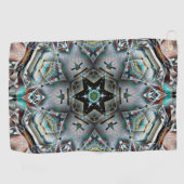 Serviette De Golf Kaléidoscope étoile et hexagone à texture légère (Horizontal)