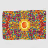 Serviette De Golf Kaléidoscope rouge Freaky Tiki (Horizontal)