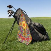 Serviette De Golf Kaléidoscope rouge Freaky Tiki (Vert)