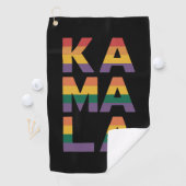 Serviette De Golf Kamala Harris 2024 Gay pride du drapeau arc-en-cie (En situation)