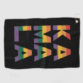 Serviette De Golf Kamala Harris 2024 Gay pride du drapeau arc-en-cie (Horizontal)