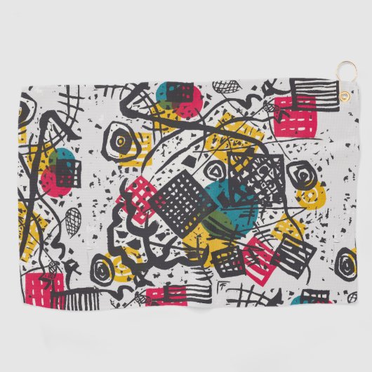 Serviette De Golf Kandinsky Small Worlds V Classic Abstrait (Horizontal)
