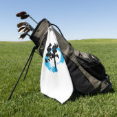 Serviette De Golf Kanji Kizuna/Bond Japanese Calligraphy (Vert)