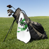 Serviette De Golf Kanji Taizen/Calligraphie japonaise composée (Vert)