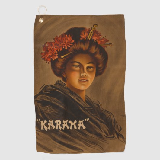 Serviette De Golf Karama : Actrice japonaise Romance Geisha (Devant)