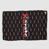 Serviette De Golf Karate Martial Arts Rouge (Horizontal)