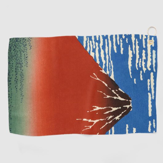 Serviette De Golf Katsushika Hokusai - Vent Fin, Matin Clair (Horizontal)