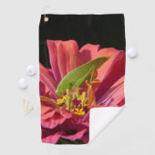 Serviette De Golf Katydid sur Zinnia (En situation)