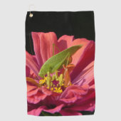 Serviette De Golf Katydid sur Zinnia (Devant)