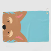 Serviette De Golf Kawaii Cute Little Yorkie Puppy Dog. (Horizontal)