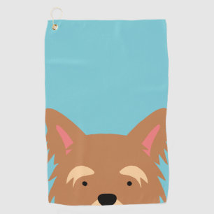 Serviette De Golf Kawaii Cute Little Yorkie Puppy Dog.