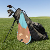 Serviette De Golf Kawaii Cute Little Yorkie Puppy Dog. (Vert)
