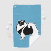Serviette De Golf Keeshond Graphics - Cute Original Chig Art (En situation)