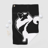Serviette De Golf Keeshond Graphics - Cute Original Chig Art (En situation)