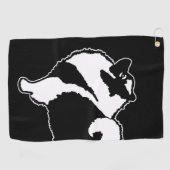 Serviette De Golf Keeshond Graphics - Cute Original Chig Art (Horizontal)