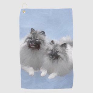 Serviette De Golf Keeshond Paire de Kees Peinture Art animal origina