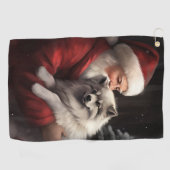 Serviette De Golf Keeshony Avec Noël Festif Du Père Noël (Horizontal)